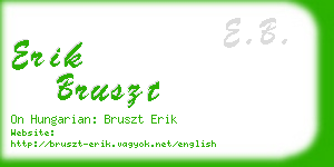 erik bruszt business card